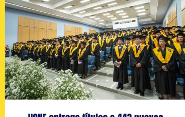 UCNE entrega títulos a 443 nuevos profesionales en su Octogésima Segunda Graduación Ordinaria 